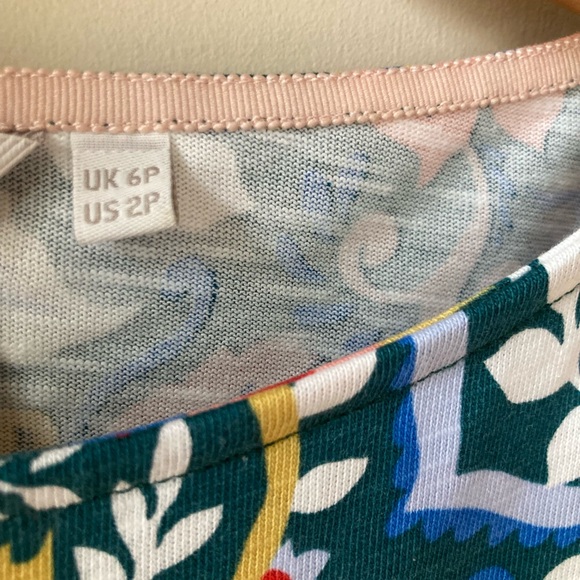 NWOT Boden Florrie Jersey Dress Chesapeake Bay Bloomsbury, size 2 petite - Picture 4 of 4